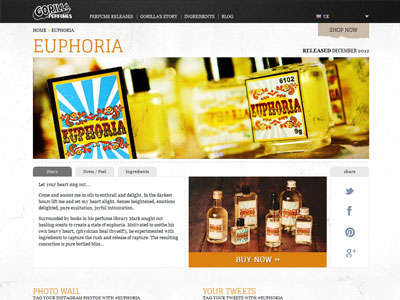 Gorilla Perfumes Euphoria website