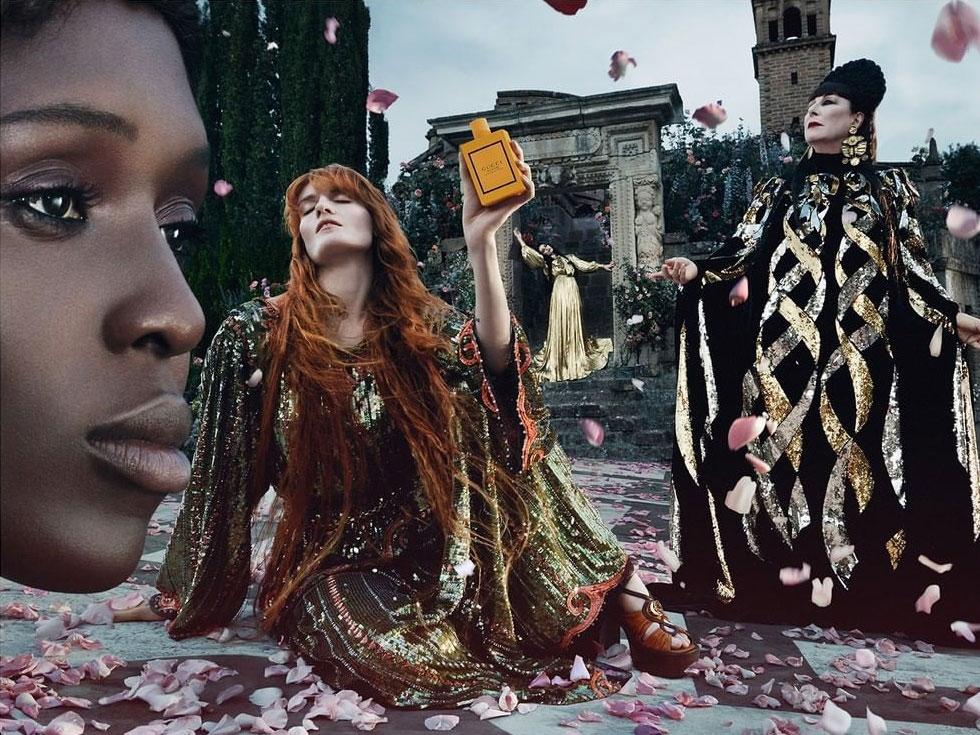 Gucci Bloom Profumo di Fiori Fragrance Ad - Anjelica Huston, Florence Welch, Jodie Turner-Smith, Susie Cave