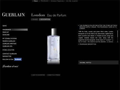 Guerlain London website