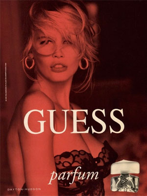 Guess (original) perfume 1990, Claudia Schiffer