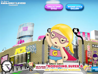 Harajuku Lovers Super G website