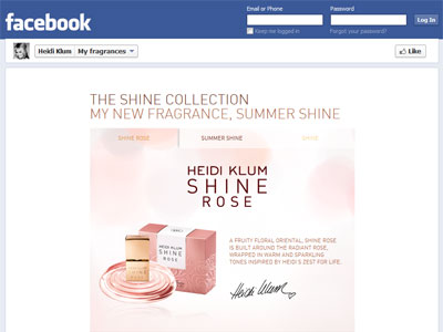 Heidi Klum Shine My Rose website