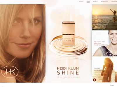 Heidi Klum Shine website