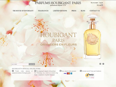 Houbigant Orangers en Fleurs website