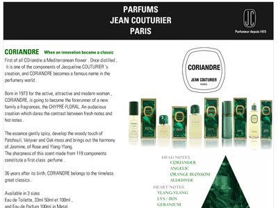 Jean Couturier Coriandre website