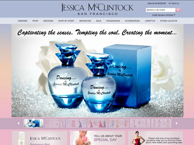 Jessica McClintock Dancing website