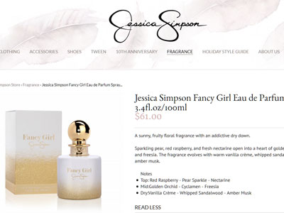 Jessica Simpson Fancy Girl Website