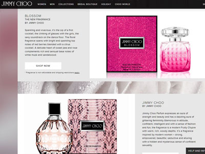 Jimmy Choo Blossom Website