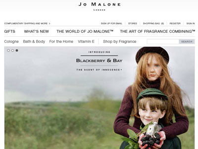 Jo Malone Blackberry & Bay website