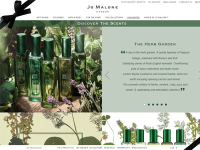 Jo Malone Herb Garden Website
