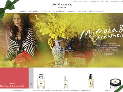 Jo Malone Mimosa & Cardamom Website
