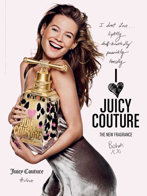 I Love Juicy Couture Perfume Ad Behati Prinsloo