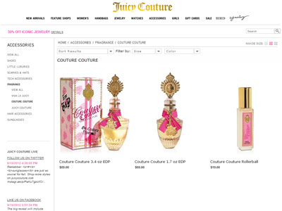 Juicy Couture Couture website