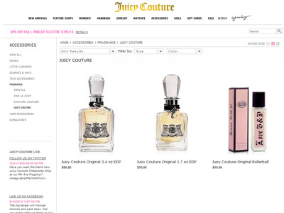 Juicy Couture website