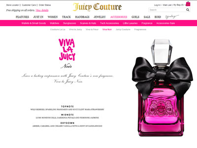 Viva La Juicy Noir website