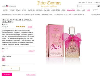 Juicy Couture Viva La Juicy Rose Website