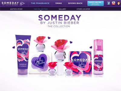 Justin Bieber Someday website