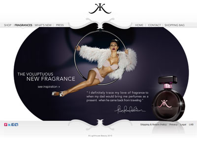 Kim Kardashian Perfume website