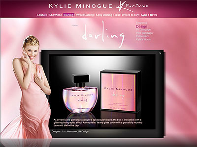 Kylie Minogue Darling website