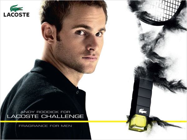 Lacoste Challenge fragrance, Andy Roddick