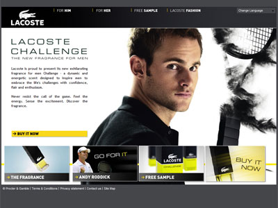 Lacoste Challenge website