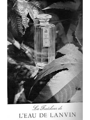 Eau de Lanvin  perfumes 1950s