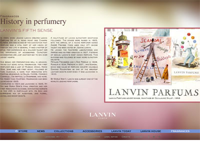 Eau de Lanvin website
