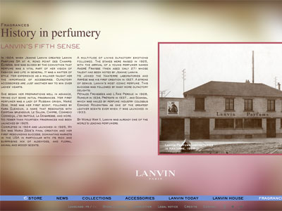 Lanvin L'Ame Perdue website