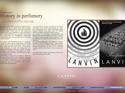 Lanvin Irise website
