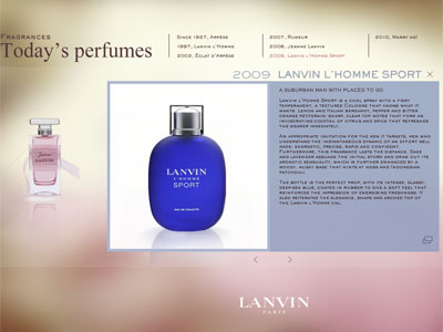 Lanvin L'Homme Sport website