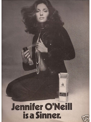 My Sin Lanvin perfume ad Jennifer O'Neal 1972
