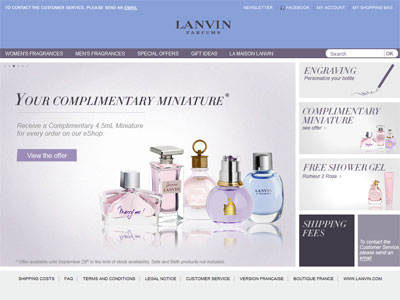 Lanvin Vetyver website