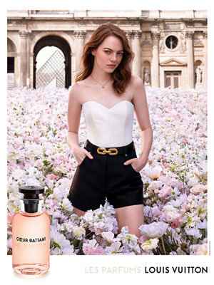 Louis Vuitton Coeur Battant Emma Stone perfume ads