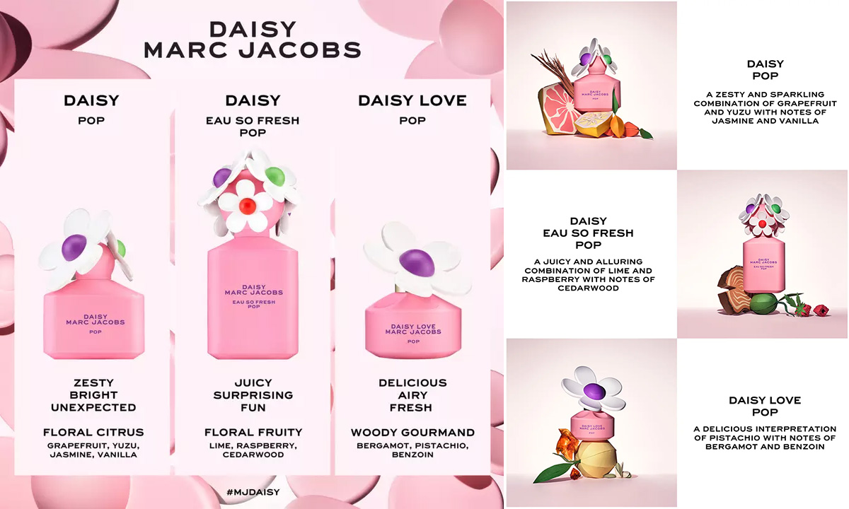 Marc Jacobs Daisy Pop Collection perfumes - fragrance notes and scent descriptions