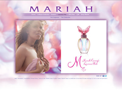 Mariah Carey Luscious Pink website
