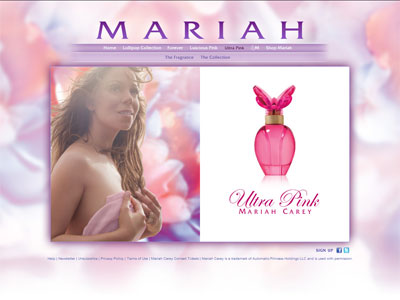 Mariah Carey Ultra Pink website