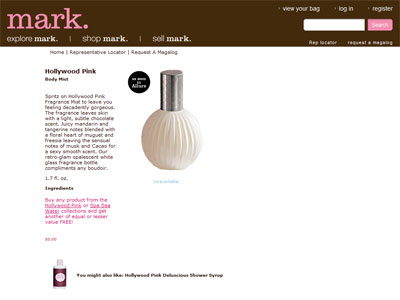 Mark Hollywood Pink website