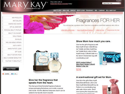 Mary Kay Simply Cotton website