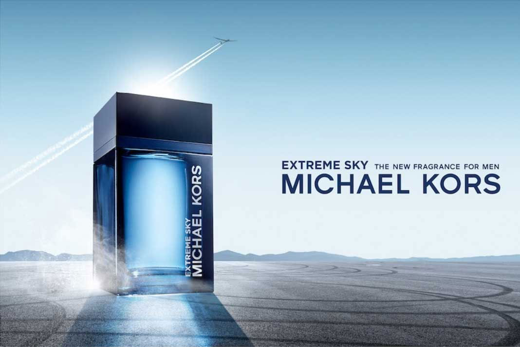 Michael Kors Extreme Sky perfume ad