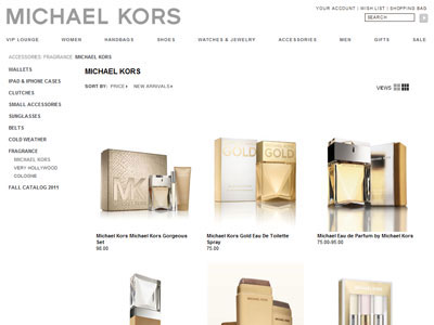 Michael Kors Gold website