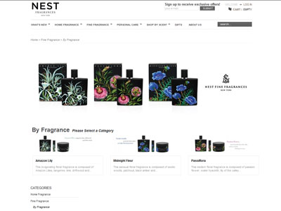 Nest Midnight Fleur website