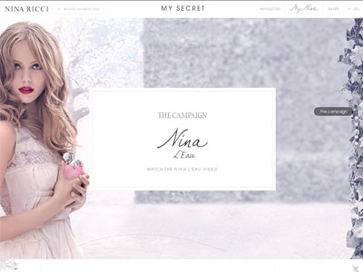 Nina Ricci Nina L'Eau website