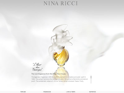 Nina Ricci L'Air du Temps website