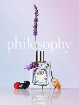 Philosophy Amazing Grace Lavender fragrance collection ad