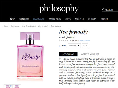 Philosophy Live Joyously website