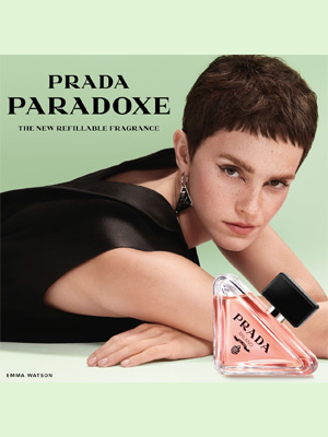 Prada Paradoxe Emma Watson models fragrance ad