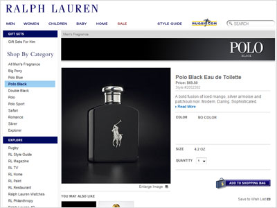 Ralph Lauren Polo Black website