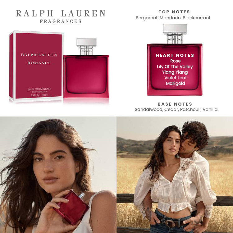 Ralph Lauren Romance Eau de Parfum Intense Fragrance Collection model