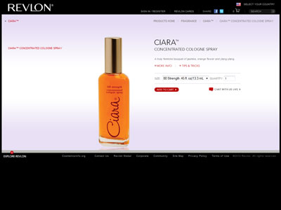 Ciara by Revlon Website