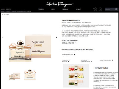Salvatore Ferragamo Signorina Eleganza website